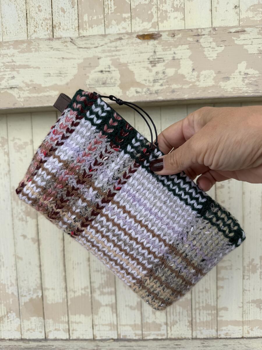 Pochette effetto knitting