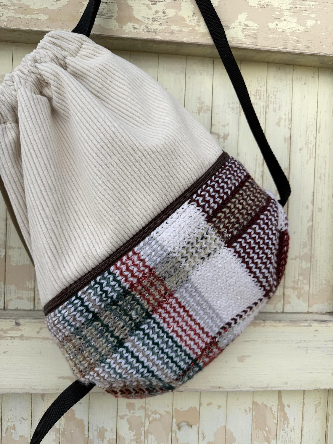 Zaino effetto knitting