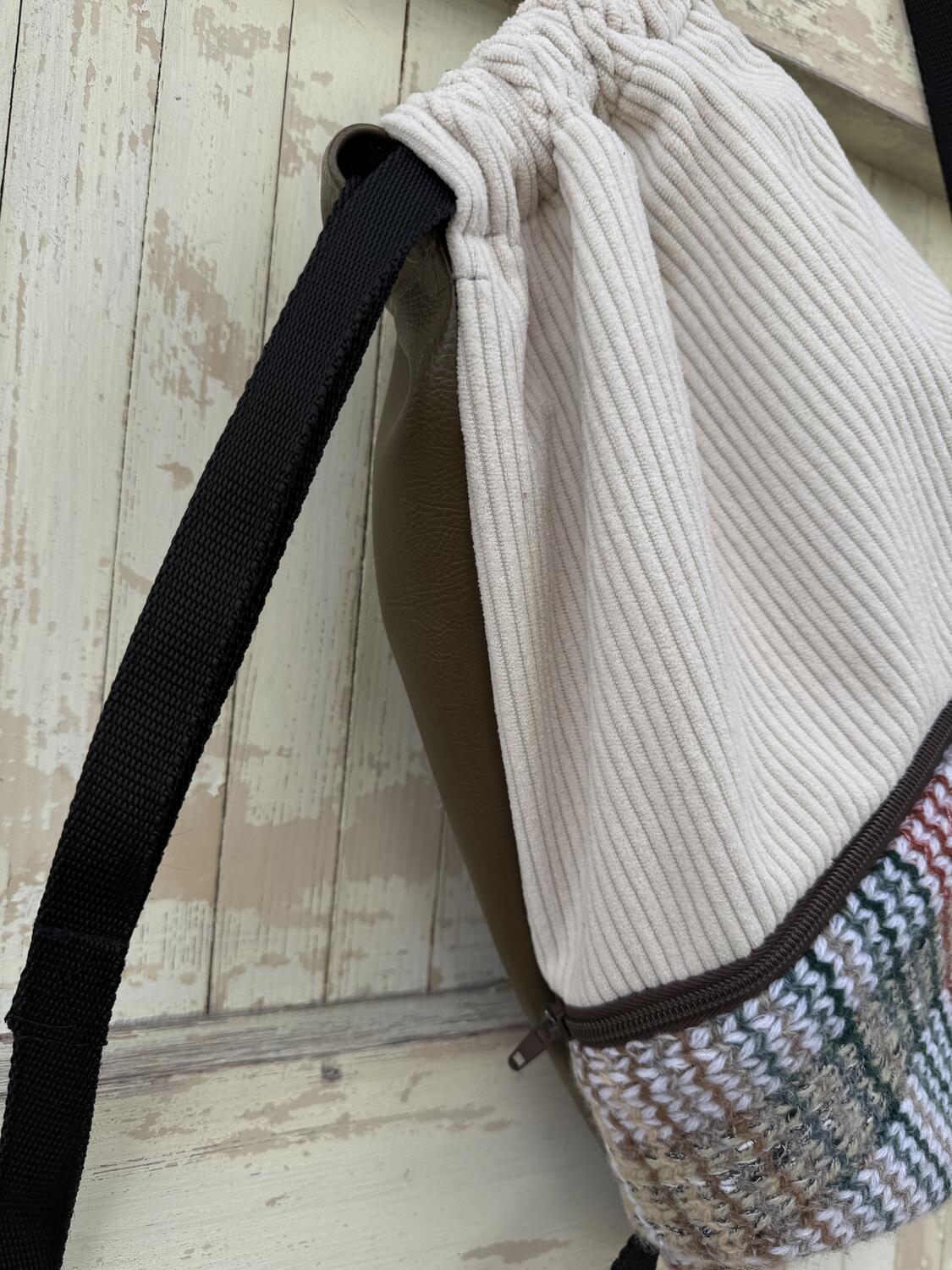 Zaino effetto knitting
