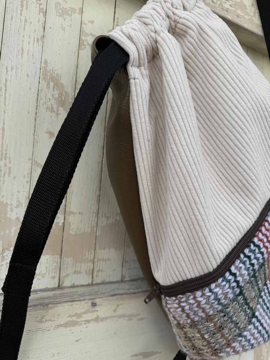 Zaino effetto knitting