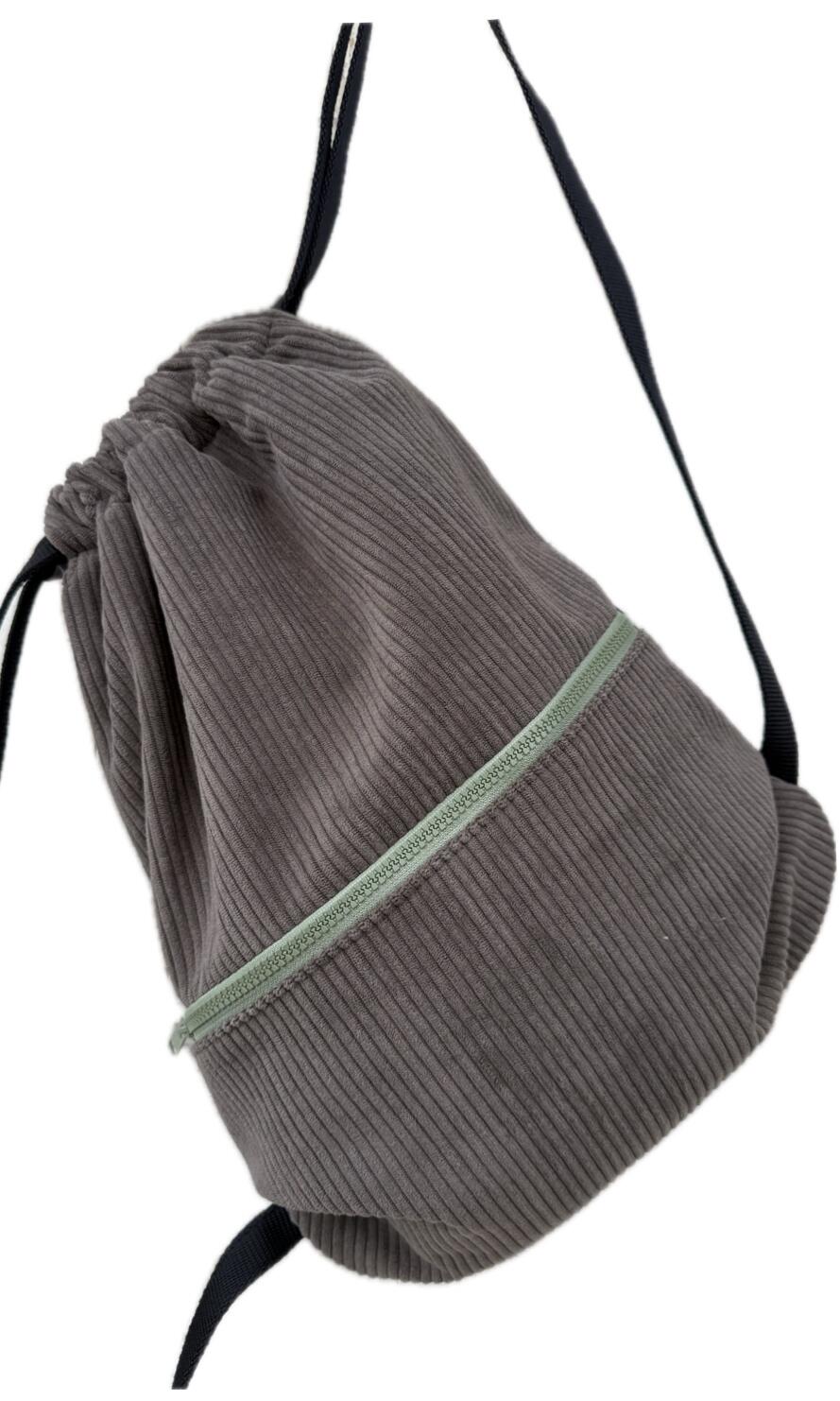 Zaino velluto verde bosco