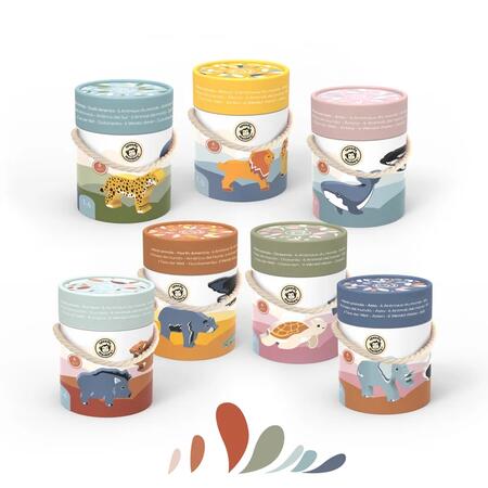 SET ANIMALI DEL MONDO in legno 