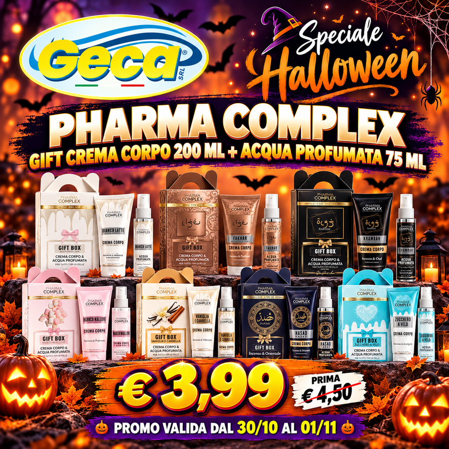 PHARMA COMPLEX GIFT CREMA CORPO 200 ML + ACQUA PROFUMATA 75 ML (Confezione da 12 pezzi)