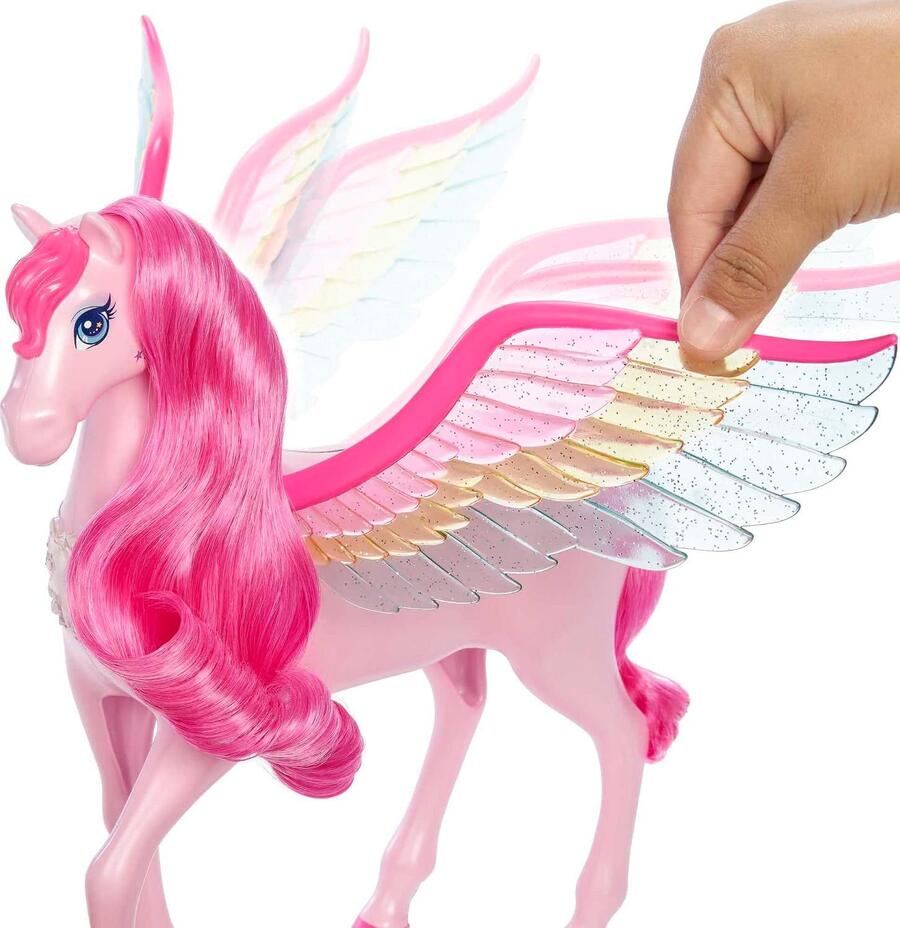 Barbie Mattel Fairytale Touch of Magic Pink Pegasus con cucciolo