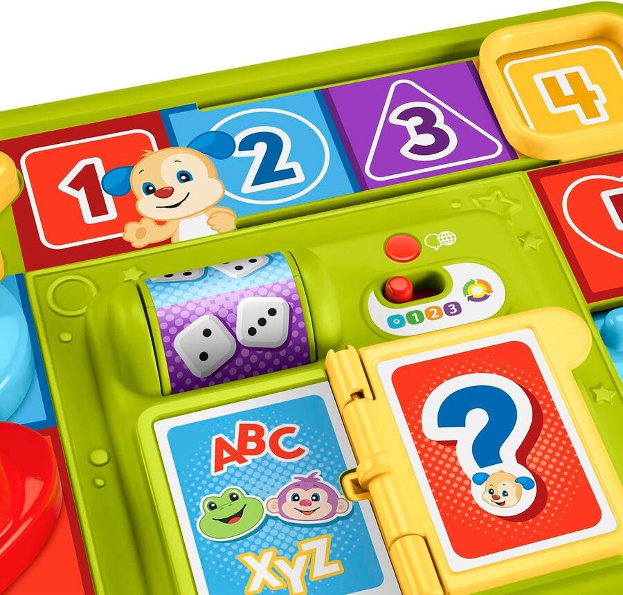 Fisher-Price - Pannello Interattivo di Cagnolino, versione multilingue, gioco sensoriale per neonati con luci e contenuti didattici Smart Stages, giocattolo per bambini, 9+ mesi