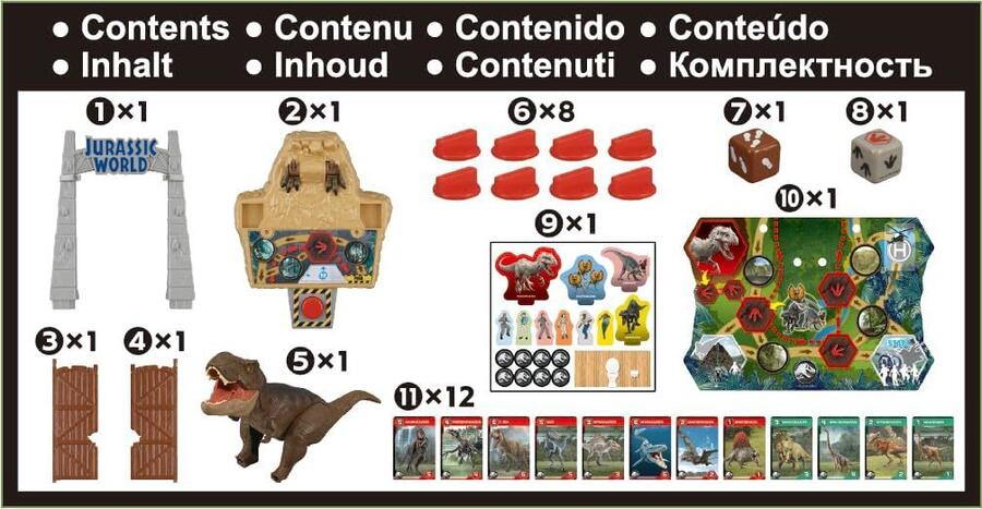 EPOCH Games - Jurassic World - T-Rex Panic, Gioco d'Azione ed Avventura con Dinosauri