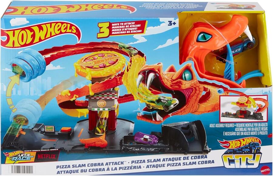 Hot Wheels City Attacco del Cobra in Pizzeria con 1 macchinina