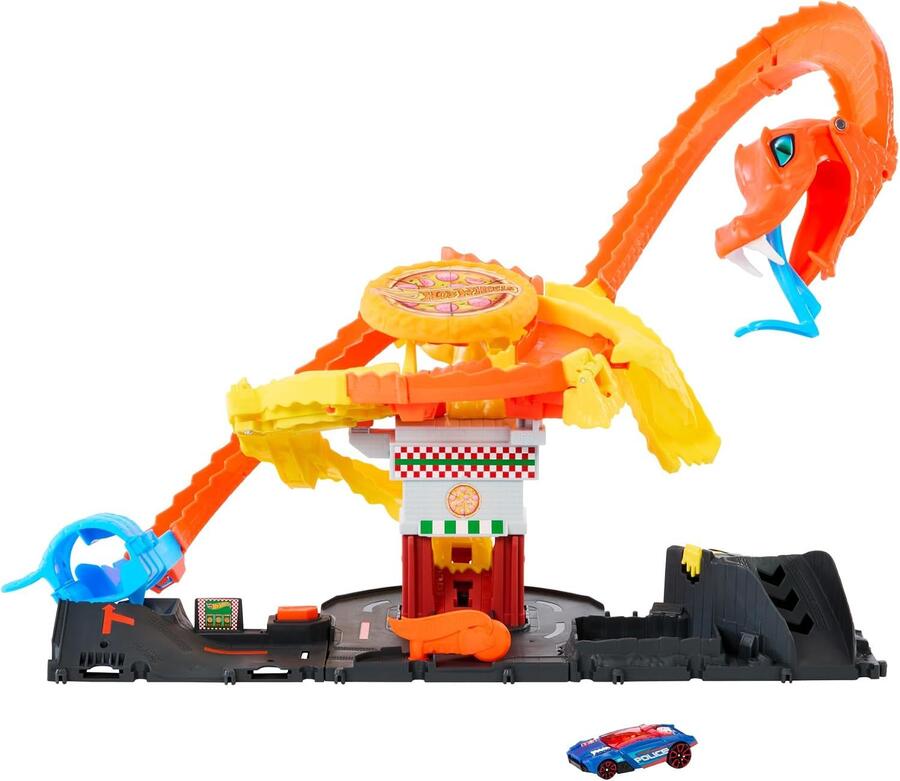 Hot Wheels City Attacco del Cobra in Pizzeria con 1 macchinina