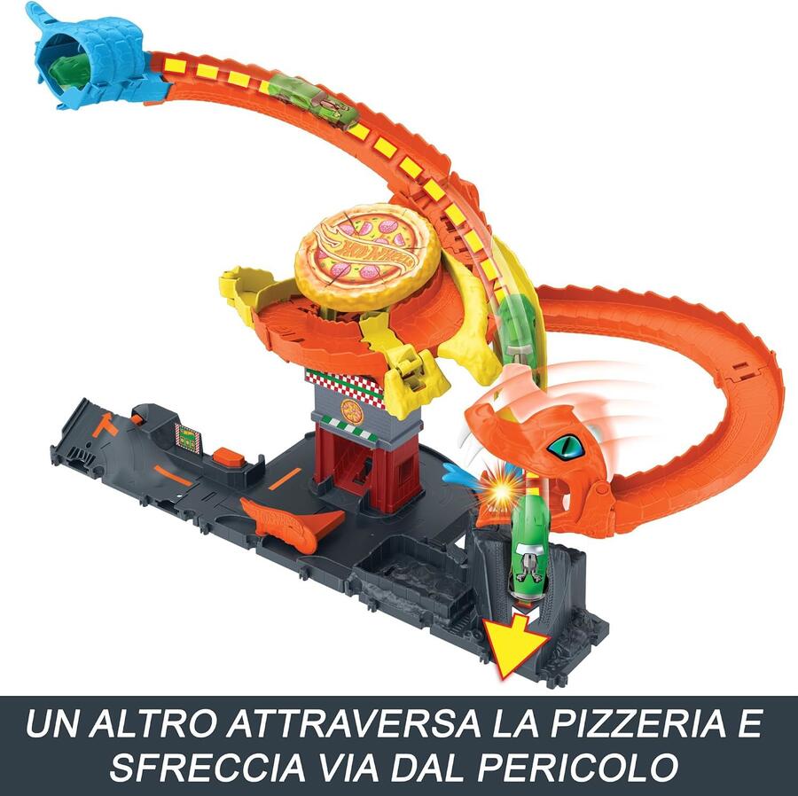 Hot Wheels City Attacco del Cobra in Pizzeria con 1 macchinina