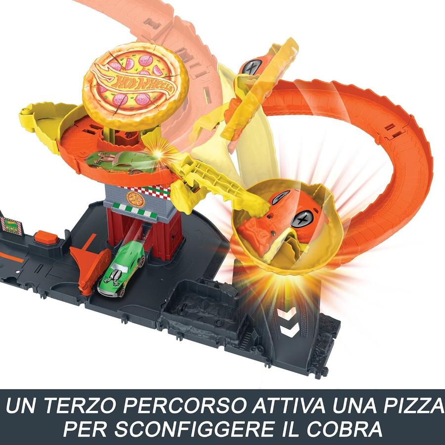 Hot Wheels City Attacco del Cobra in Pizzeria con 1 macchinina