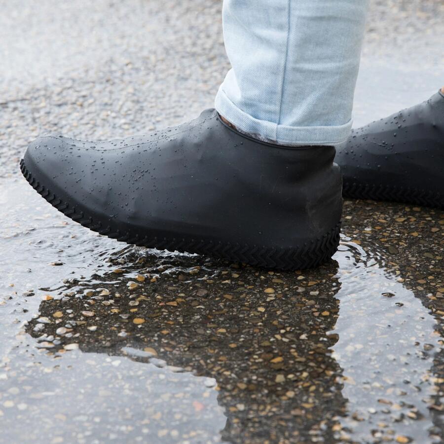 COPPIA DI COPRISCARPE IN SILICONE WATERPROOF RESISTENTI ALL'ACQUA ANTISCIVOLO RIUTILIZZABILI