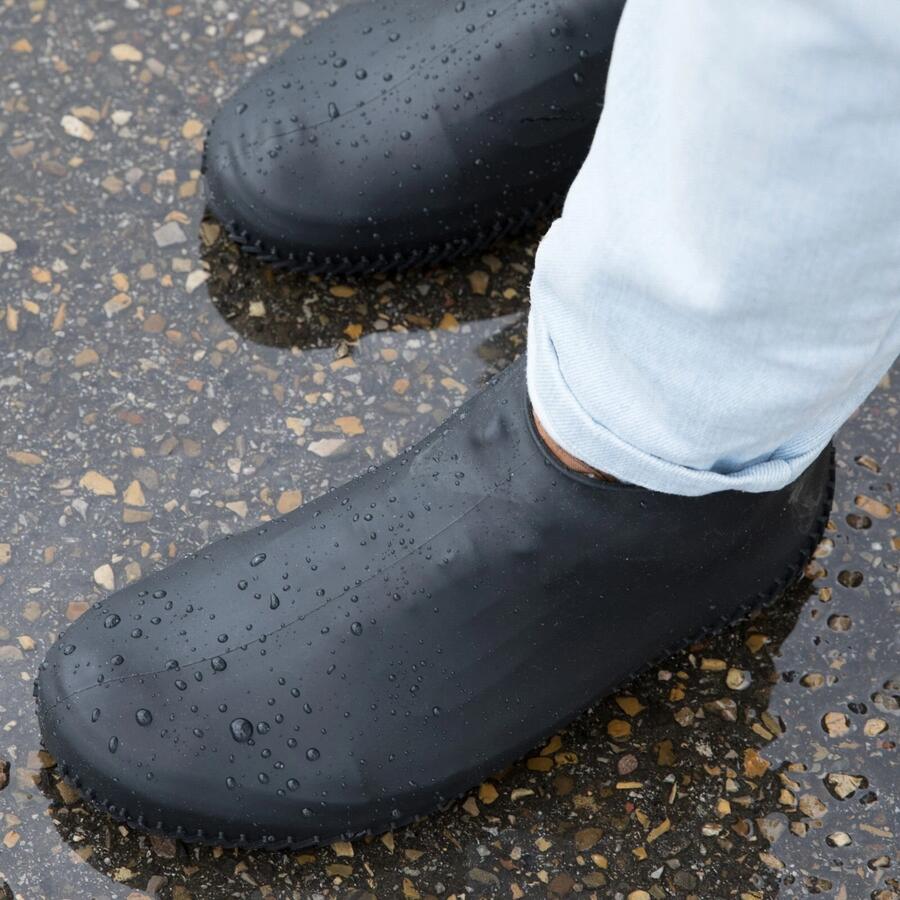 COPPIA DI COPRISCARPE IN SILICONE WATERPROOF RESISTENTI ALL'ACQUA ANTISCIVOLO RIUTILIZZABILI