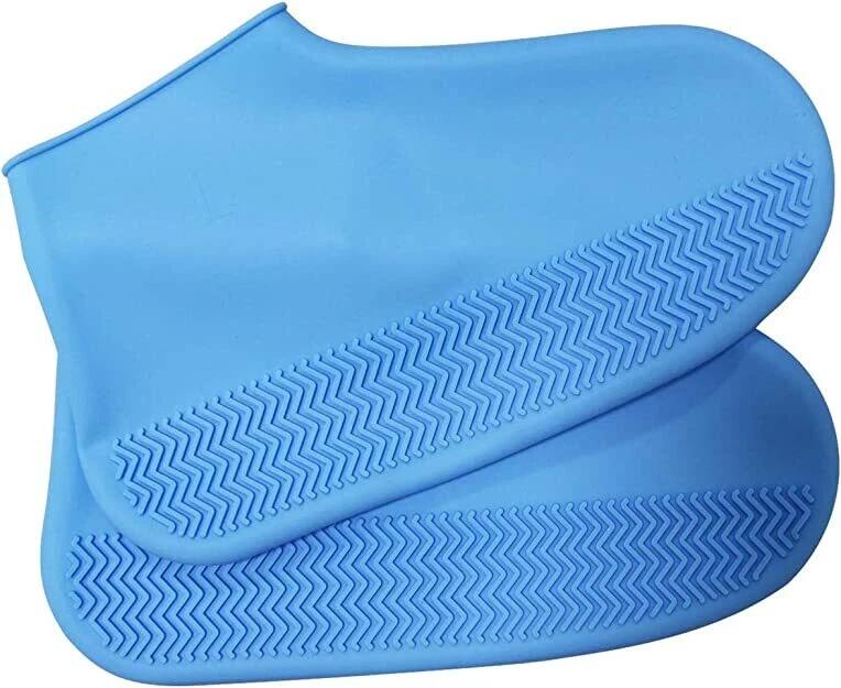 COPPIA DI COPRISCARPE IN SILICONE WATERPROOF RESISTENTI ALL'ACQUA ANTISCIVOLO RIUTILIZZABILI