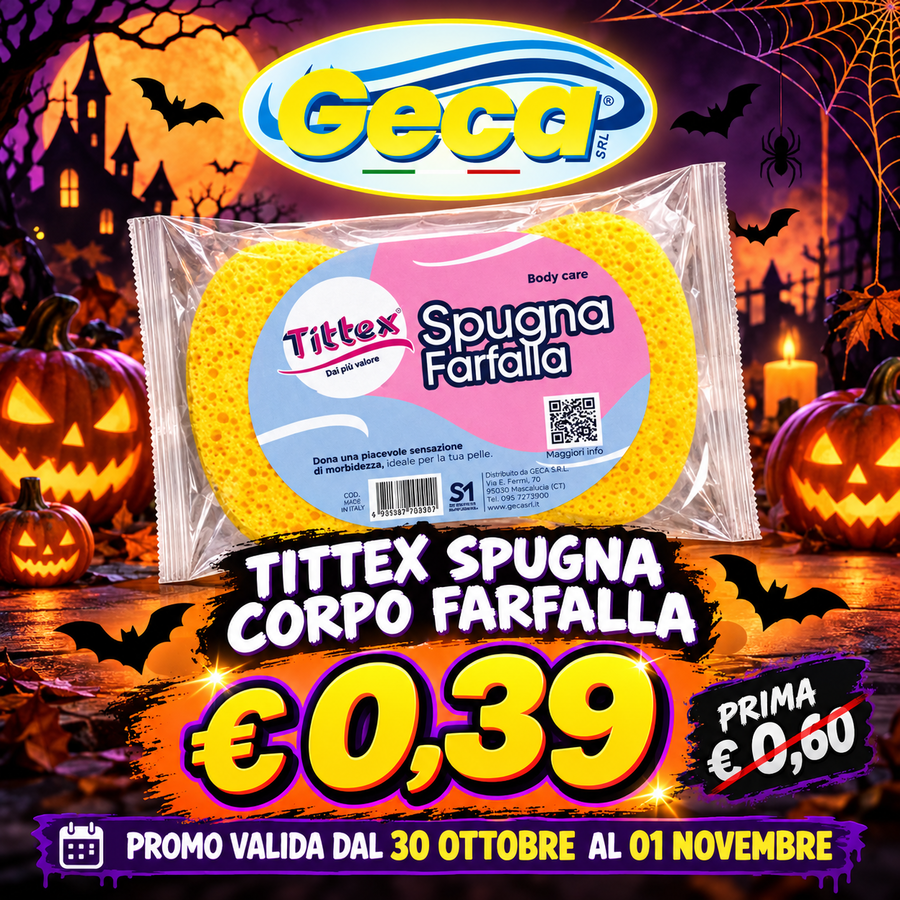 TITTEX SPUGNA CORPO FARFALLA (Confezione da 30 pezzi) 