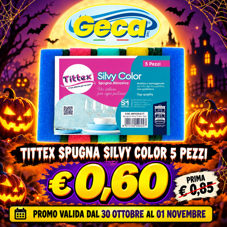 TITTEX SPUGNA SILVY COLOR 5 PEZZI (Confezione da 30 pezzi)
