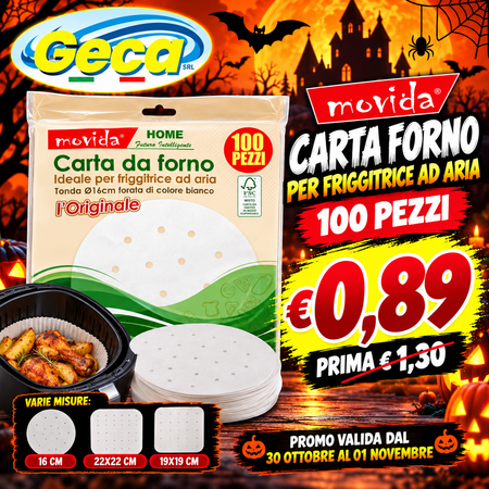 MOVIDA CARTA FORNO 100 PEZZI (Confezione da 24 pezzi)