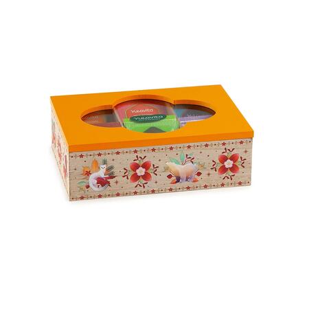 Neavita Cofanetto "Tisana Collection" In Legno Arancione 6 Scomparti 30 Bustine