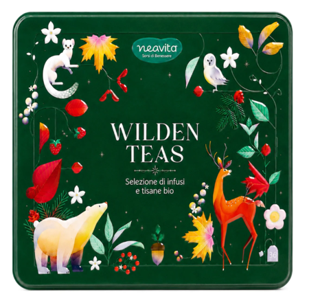 Neavita Cofanetto "Wilden Teas" In Latta 9 Scomparti 36 Bustine
