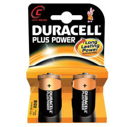 BLISTER 2 PILE DURACELL PLUS (MN1400) C - MEZZA TORCIA