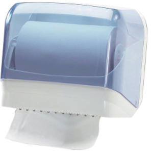DISPENSER ASCIUGAMANI IN ROTOLO/ FOGLI TRASPARENTE/BIANCO MAR PLAST