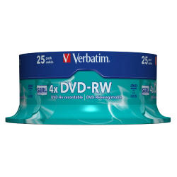DVD-RW 4X 4.7GB Superfice Serigrafata VERBATIM