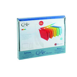 BOX 10 CARTELLE SOSPESE CASSETTO COLORI ASSORTITI  JOKER BERTESI