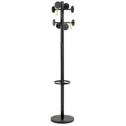 Appendiabiti a 8 posti 175cm NERO STAN3 Alba