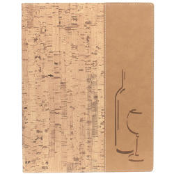 Carta dei Vini A4 DESIGN in Sughero con Inserto Doppio SECURIT