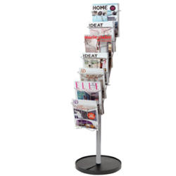 Espositore da Terra a 7 Tasche A4 in METALLO ALBA