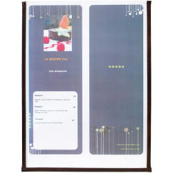 Porta Menu' A4 CRYSTAL Trasparente Rinforzato SECURIT - conf. 3 pz