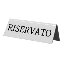 Targhetta "RISERVATO" per Tavoli Ristorante SECURIT - conf. 5 pz