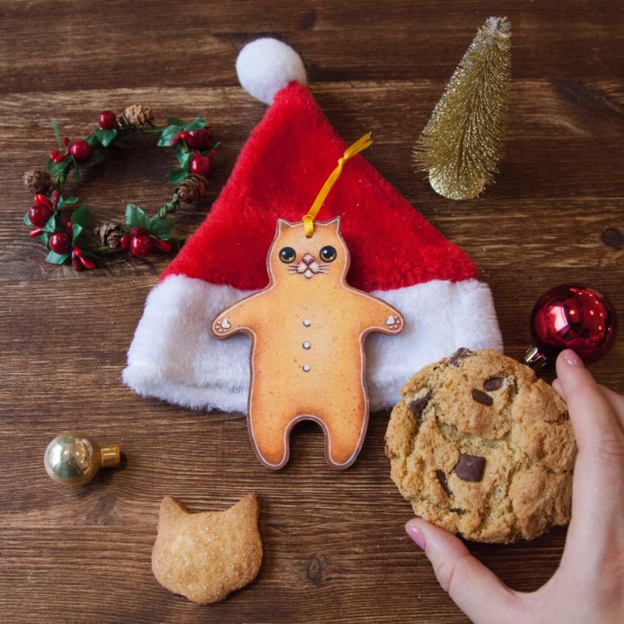 Palla di Natale gatto di zenzero