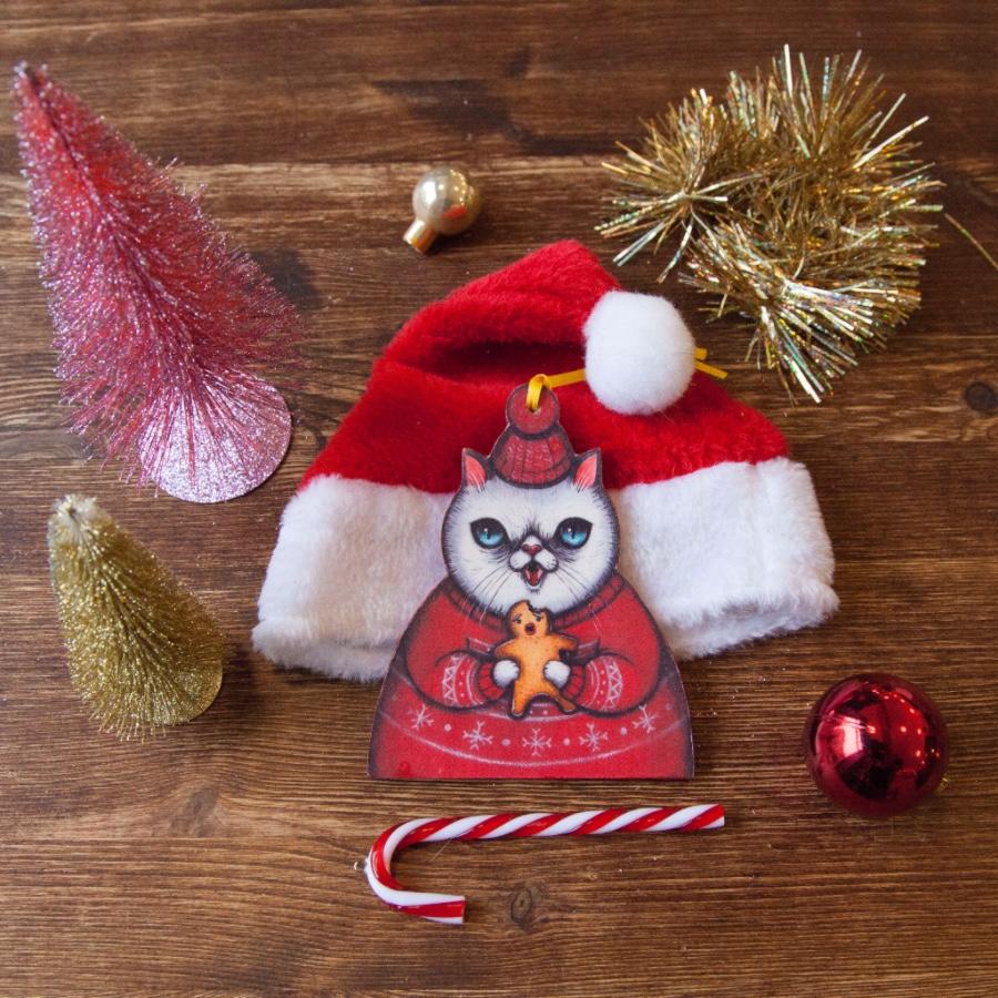 Palla di Natale gatto cannibale