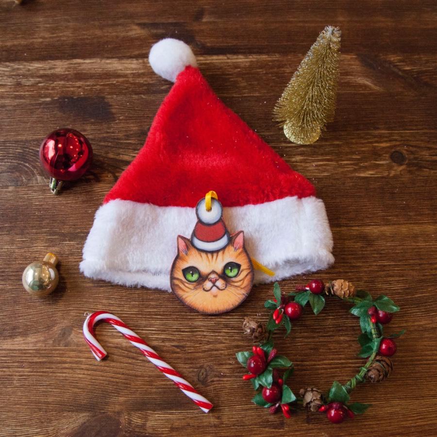 Palla di Natale gatto con cappello