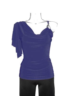 MAGLIA IN TACTEL ELASTICO CON ALETTA E SPALLINA CON ACCESSORIO ARGENTO 6-0016