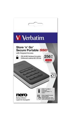 HD Portatile SSD Store 'n' Go con Tastierino Numerico VERBATIM