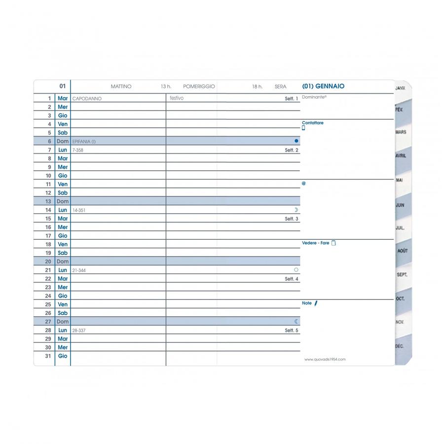 AGENDA QUO VADIS PLAIN 10x15 IMPALA