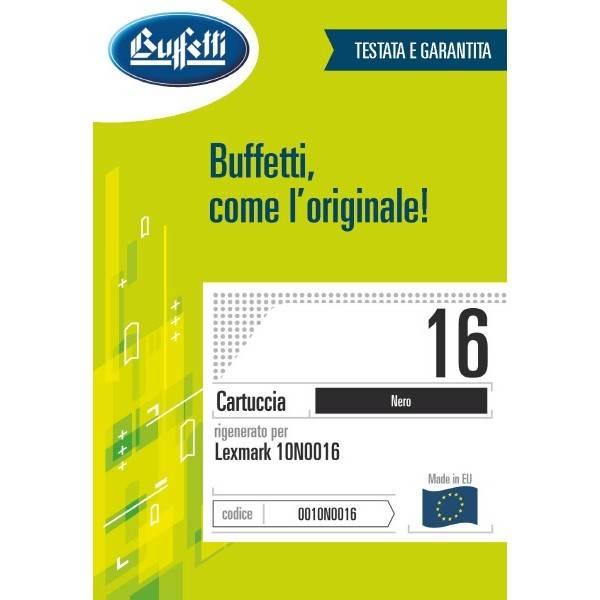 Cartuccia Buffetti compatibile con Lexmark N.16 Colore nero