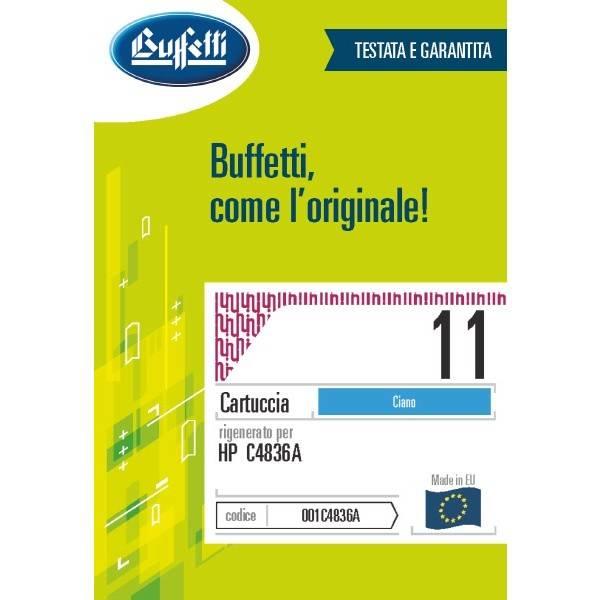 Cartuccia Buffetti compatibile con HP N.11 Colore ciano