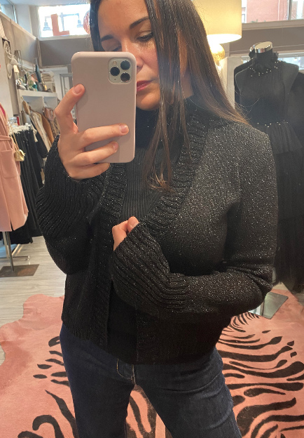 CARDIGAN CORTO LUREX