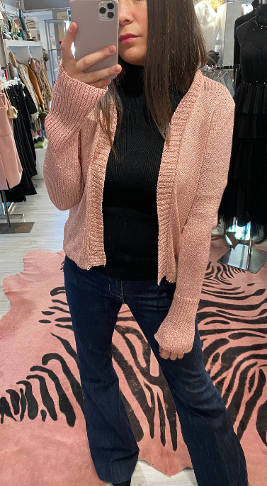 CARDIGAN CORTO LUREX