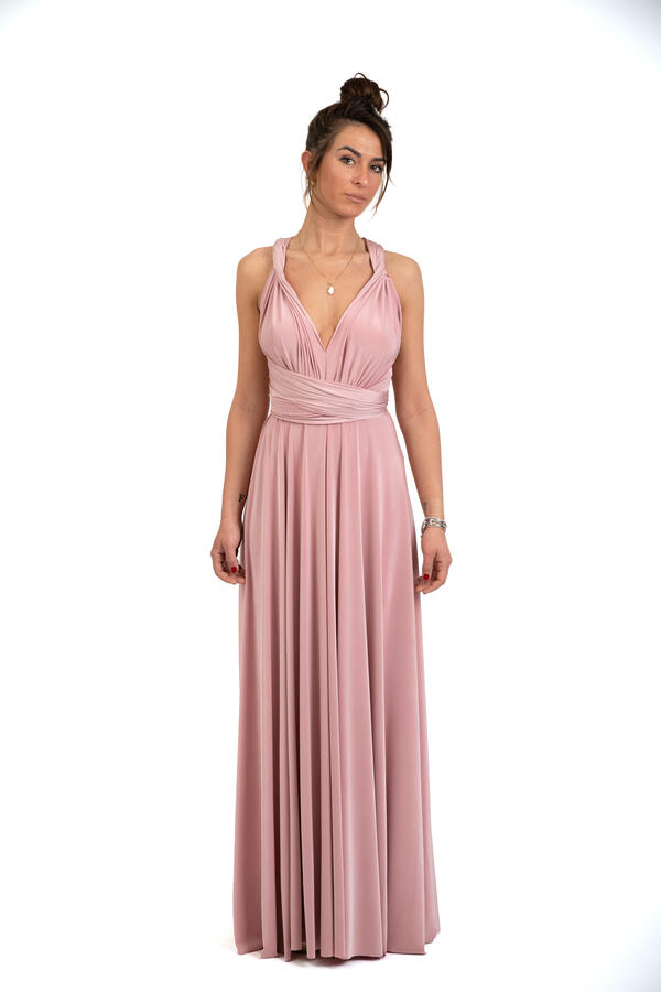 Infinity dress - abito lungo damigella infinite varianti per la scollatura