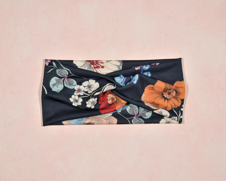 Fascia blu fiori