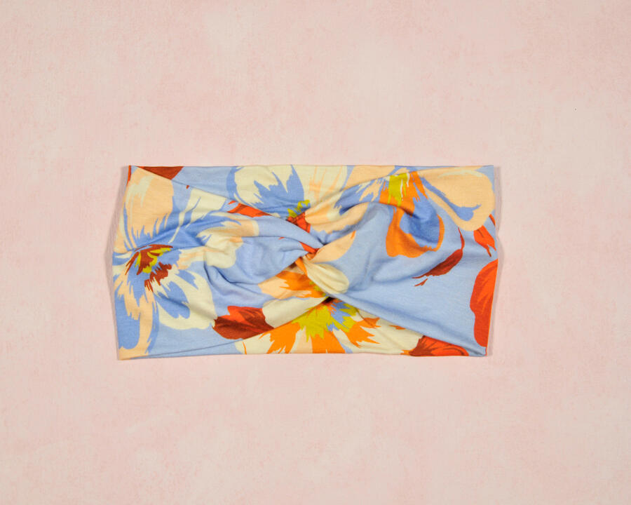 Fascia azzurro fiori