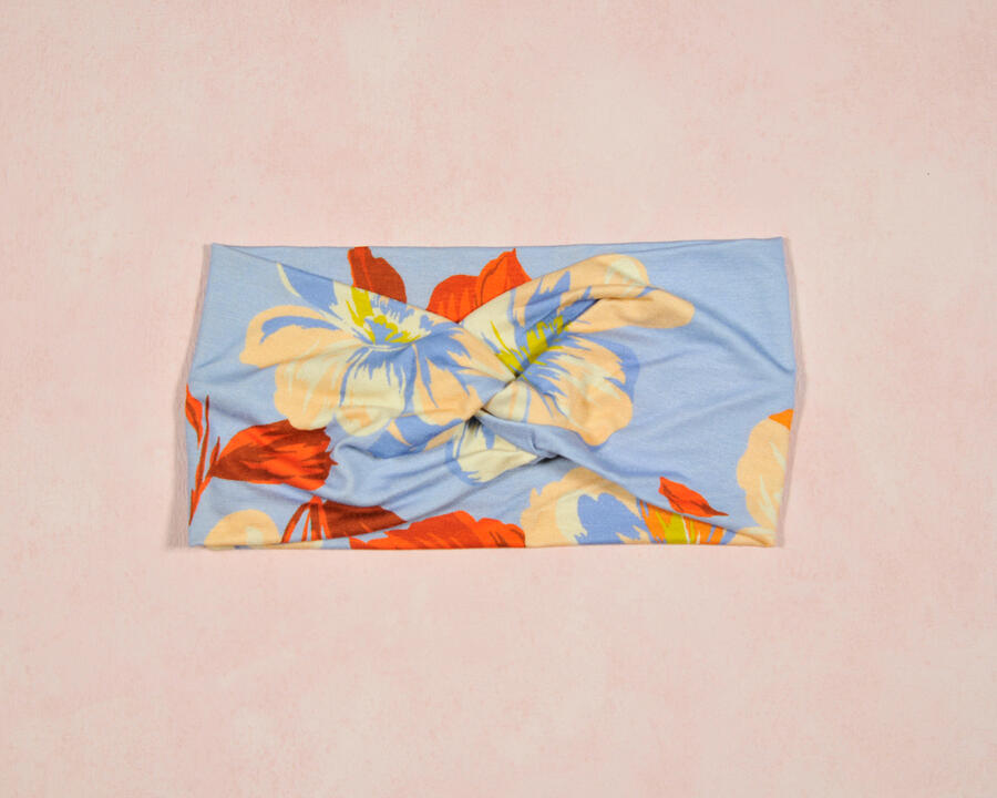 Fascia azzurro fiori