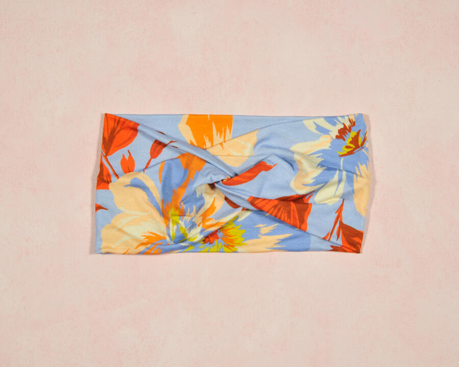 Fascia azzurro fiori