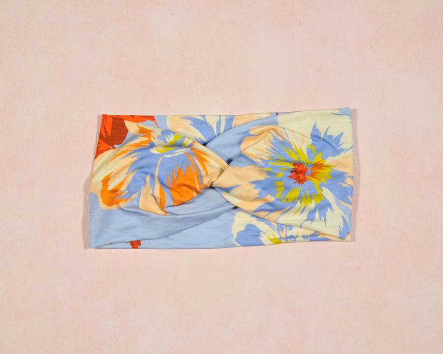 Fascia azzurro fiori