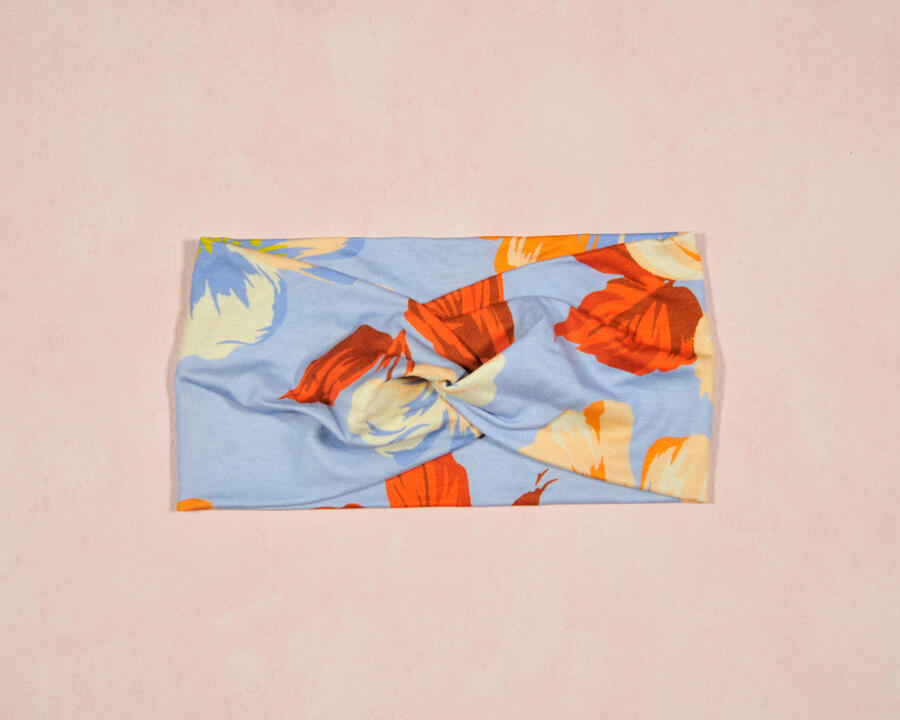 Fascia azzurro fiori