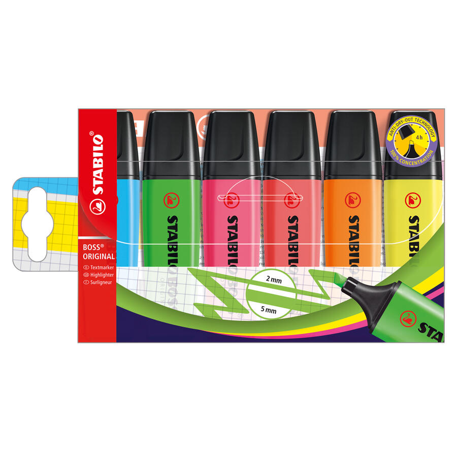 Busta 6 evidenziatori Boss 70 Stabilo