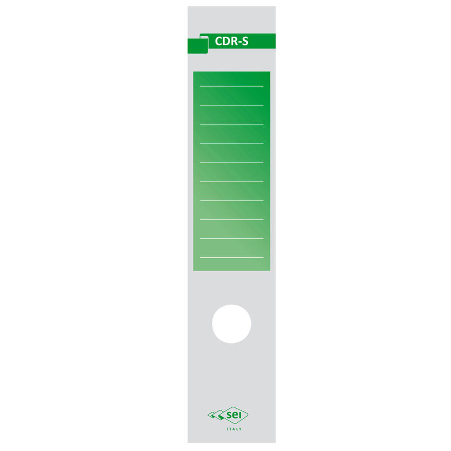  Copridorso per Raccoglitori d.so 8 cm in Carta Adesiva CDR-S SEI ROTA - conf. 10 pz